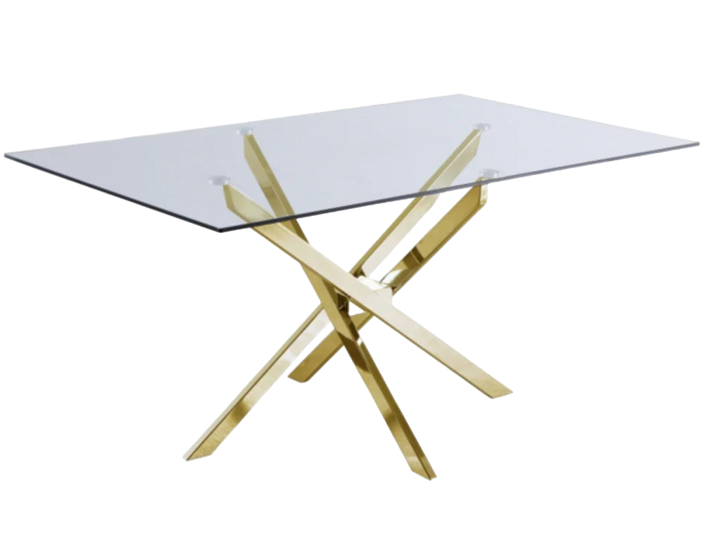 Rectangle Glass Star Table