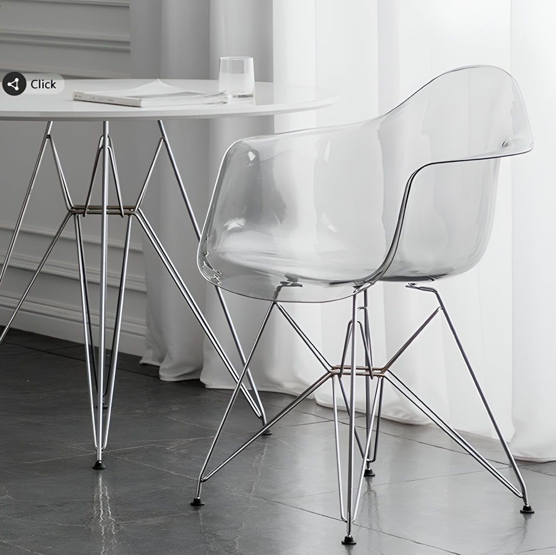 BUCKET ACRYLIC ARMCHAIR