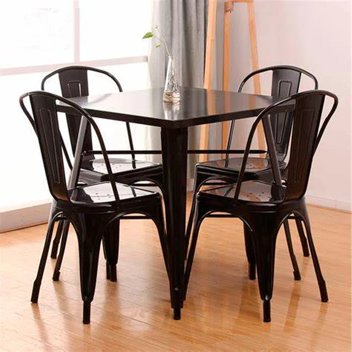 Angeleca Commercial Square Metal Indoor-Outdoor Table