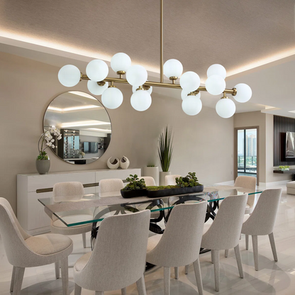 Sweden Chandelier 16 - Light Dimmable Bubble Glass Sputnik Modern Linear Chandelier