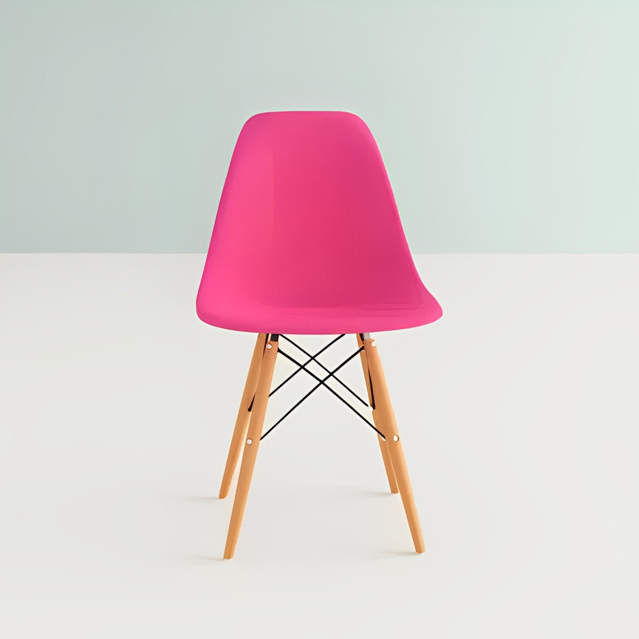 Eames Eiffel Molded Plastic Chair (Natural Base)