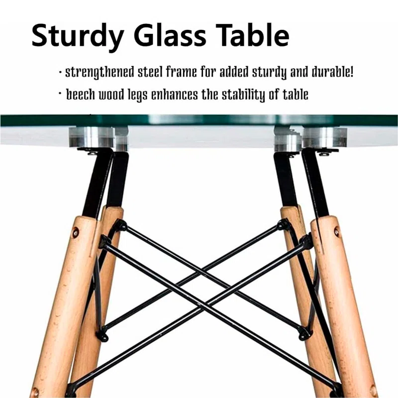 Eiffel Glass Dining Table
