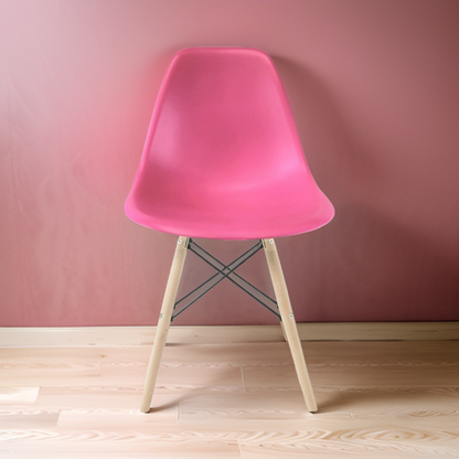 Eames Eiffel Molded Plastic Chair (Natural Base)