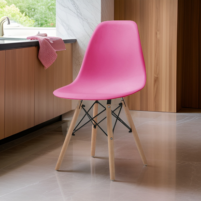 Eames Eiffel Molded Plastic Chair (Natural Base)
