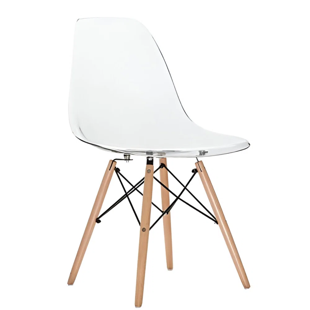 Eames Eiffel Molded Plastic Chair (Natural Base)