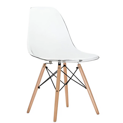 Eames Eiffel Molded Plastic Chair (Natural Base)